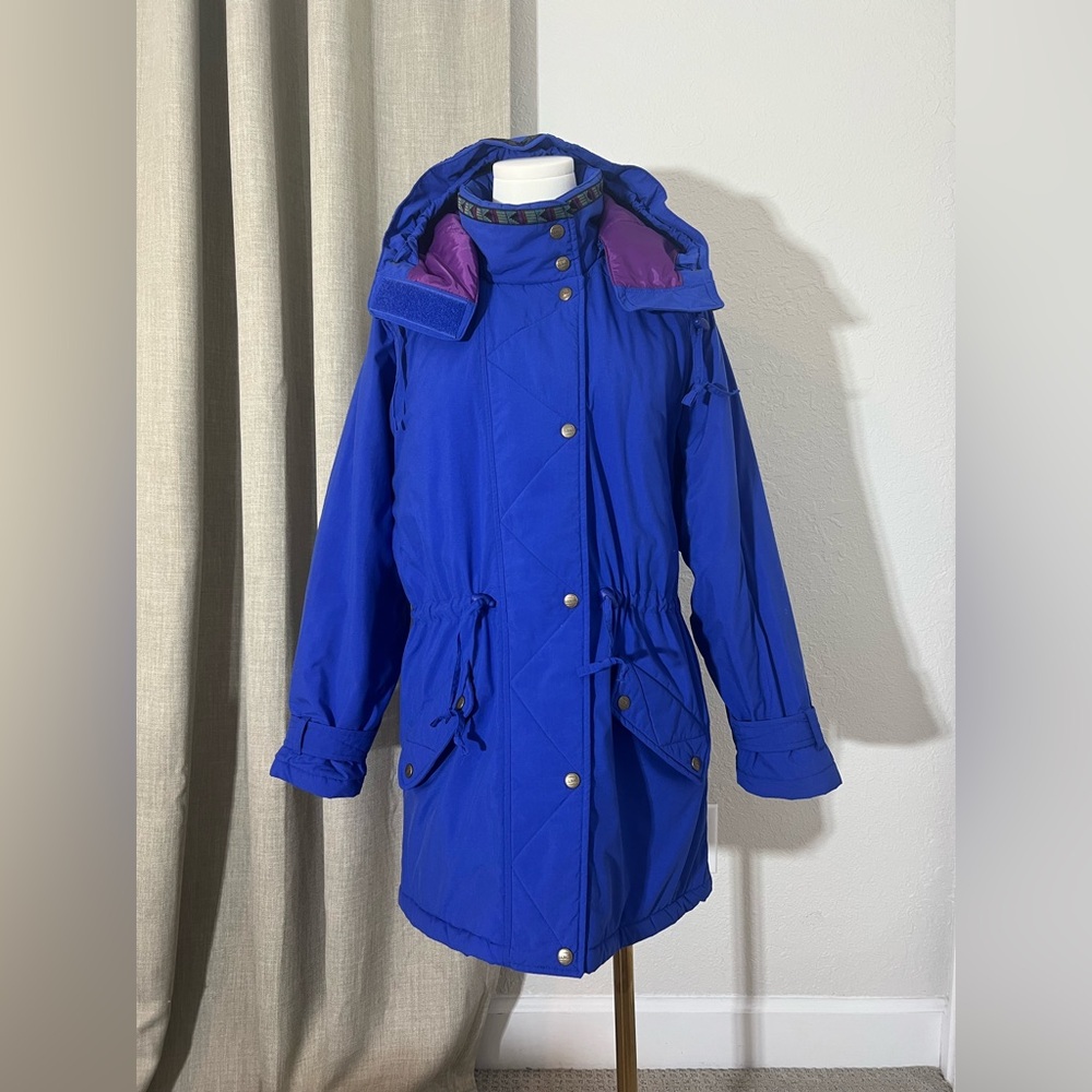 Vintage Gorpcore 90s L.L.Bean Colorblock Puffer Jacket Blue/Purple‎ Size M/L